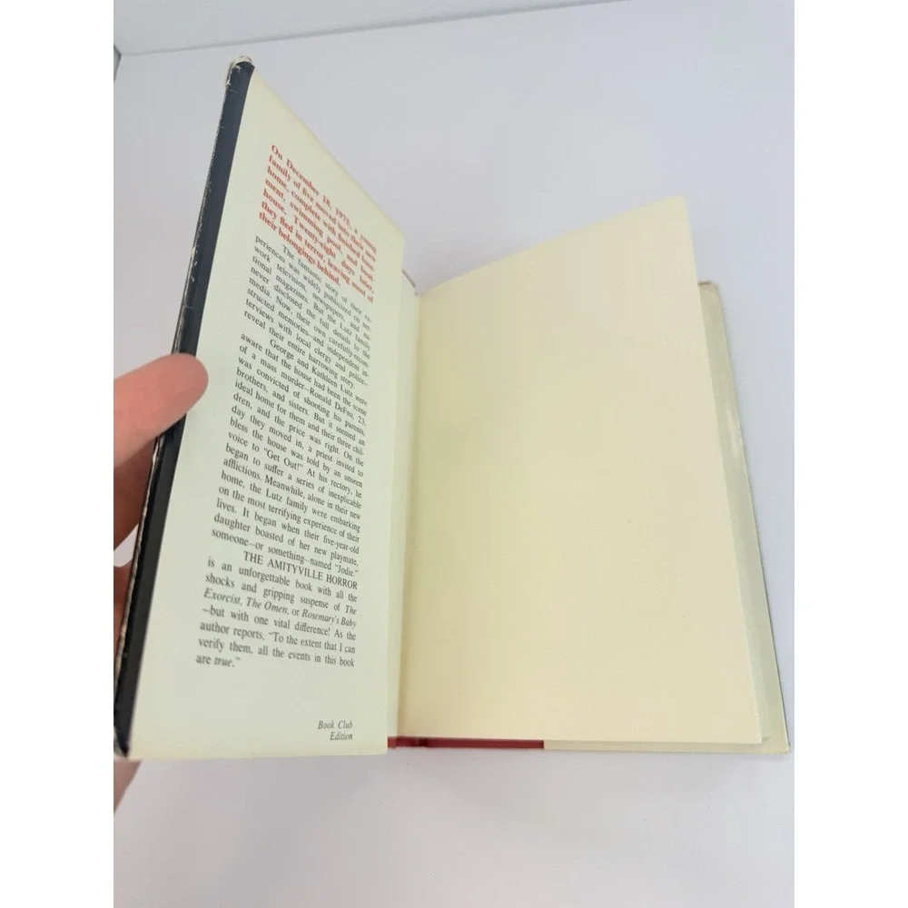 1977 The Amityville Horror Jay Anson Hardcover Book Club Edition BCE